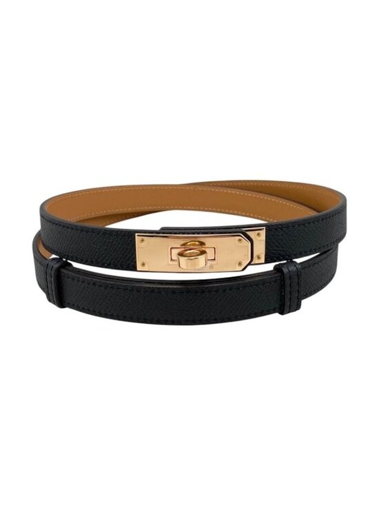 Hermes Belt Kelly 18 89 Epsom Buckle Noir Black main image 6